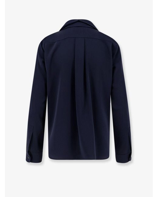 Max Mara Blue Colmo Silk Shirt