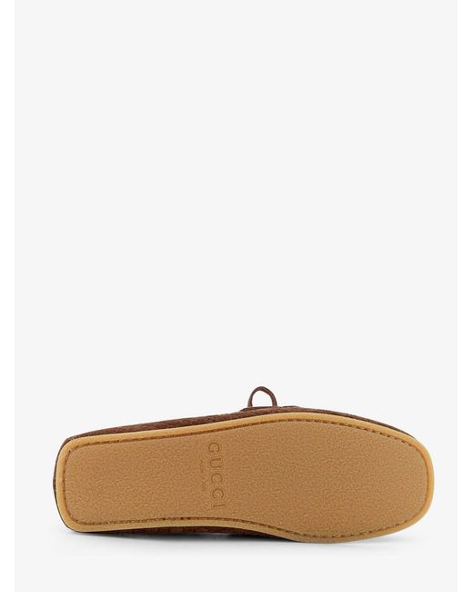 Gucci Brown Suede Loafers With All-Over Gg Logo