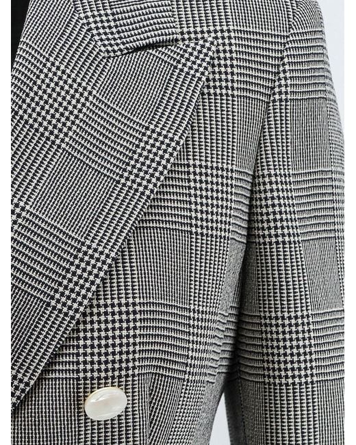 Max Mara Gray Mxmaccordo Double-Breasted Virgin Wool Blazer
