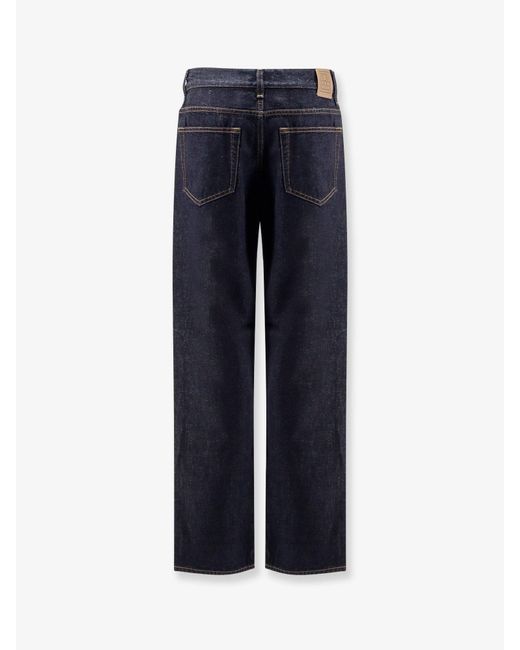 Totême Blue Totême Logo Patch Straight-Leg Jeans