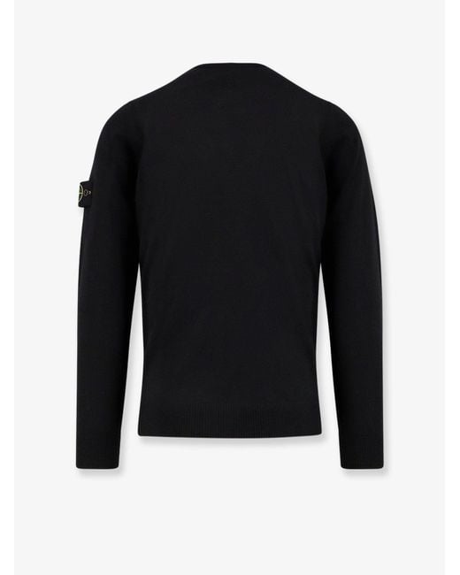 Stone Island Blue Certified Virgin Wool Sweater for men