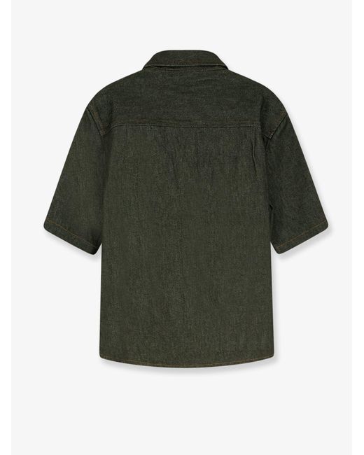 Walk In Paris Green Denim Shirt for men