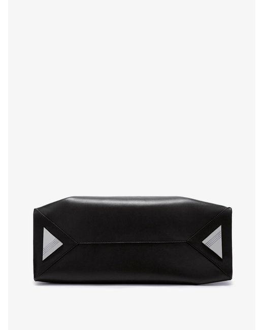 The Attico Black La Passeggiata Medium Leather Shoulder Bag