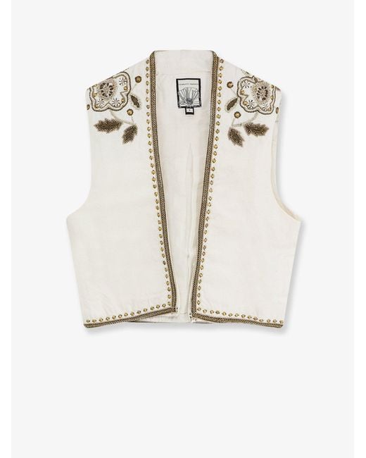 Scarlett Poppies White Wolvrine Cotton Vest