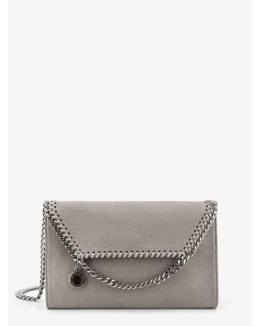 Stella McCartney Gray Falabella Wallet Shaggy Deer Crossbody Bag