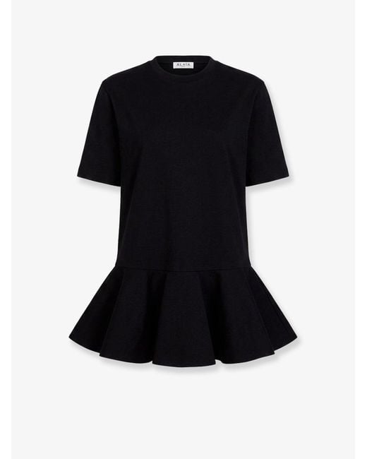 Alaïa Black Crinoline Cotton Jersey T-Shirt