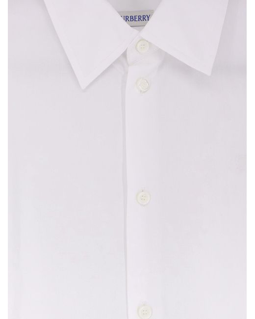 Burberry White Organic Cotton Shirt for men