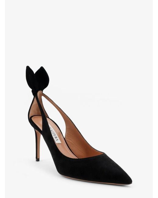 Aquazzura Black Deneuve Suede Pumps