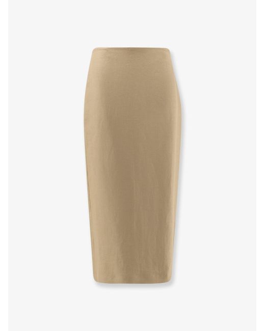 Max Mara Natural Linen Veranda Skirt