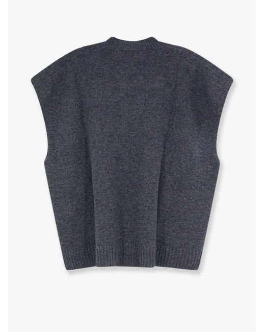 Alysi Blue Merino Wool And Cashmere Blend Sweater