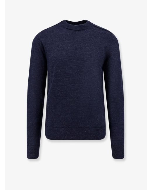 Maison Margiela Blue Wool Sweater for men