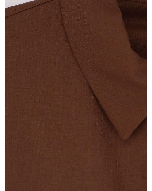 Hevò Brown Verdemare Wool Blend Jacket for men