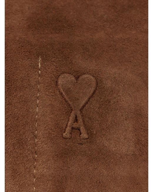 Suede Jacket-Uomo di AMI in Brown da Uomo