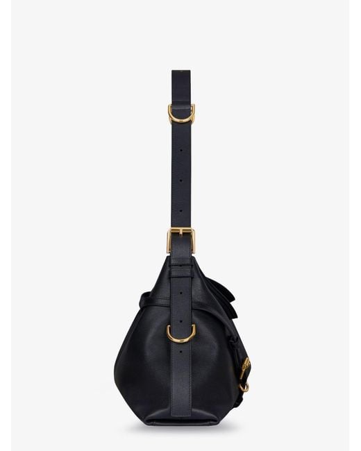 Givenchy Black Voyou Medium Leather Shoulder Bag