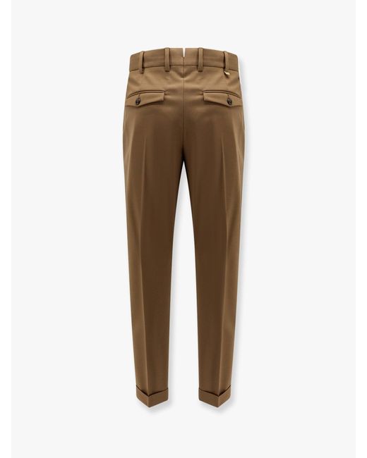 PT Torino Natural Virgin Wool Trouser With Frontal Pinces for men