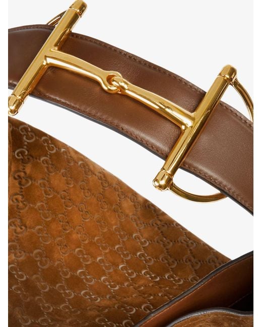 Gucci Brown Beatrix Suede Shoulder Bag With All-Over Gg Logo