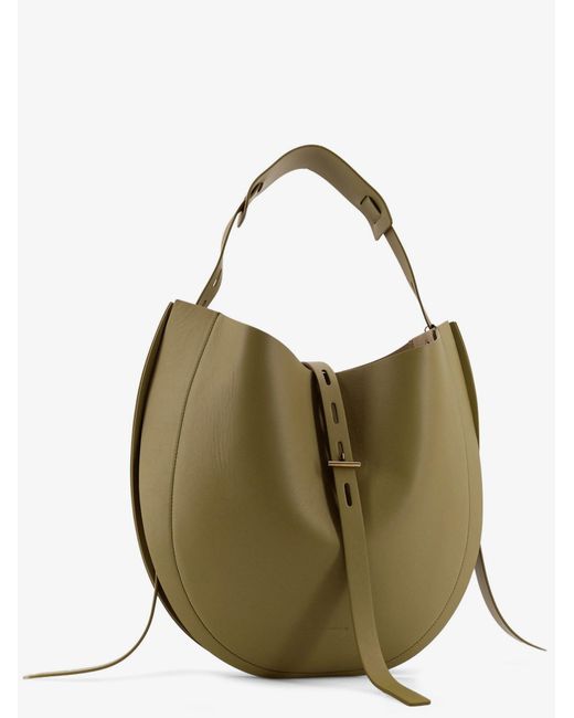 MINOBOSSI Green Liz Leather Crossbody Bag