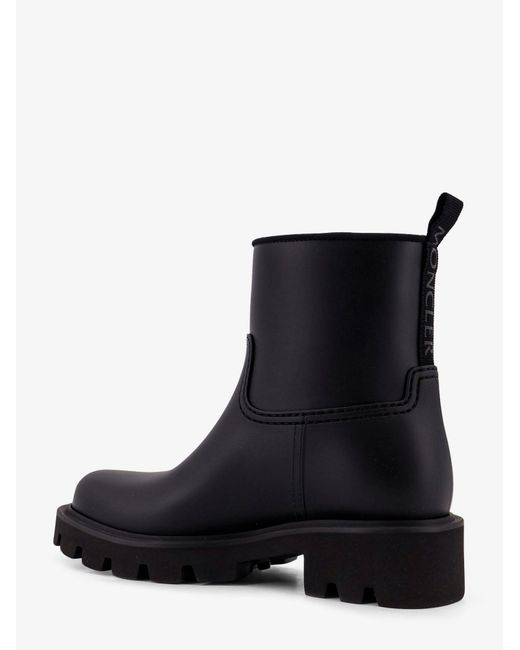 Moncler Black Kickstream Rubber Rainboots