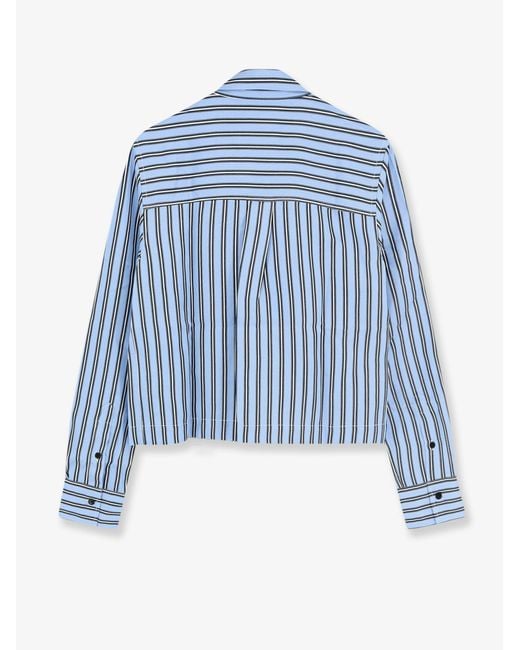 Closed Blue Shirt Cropped