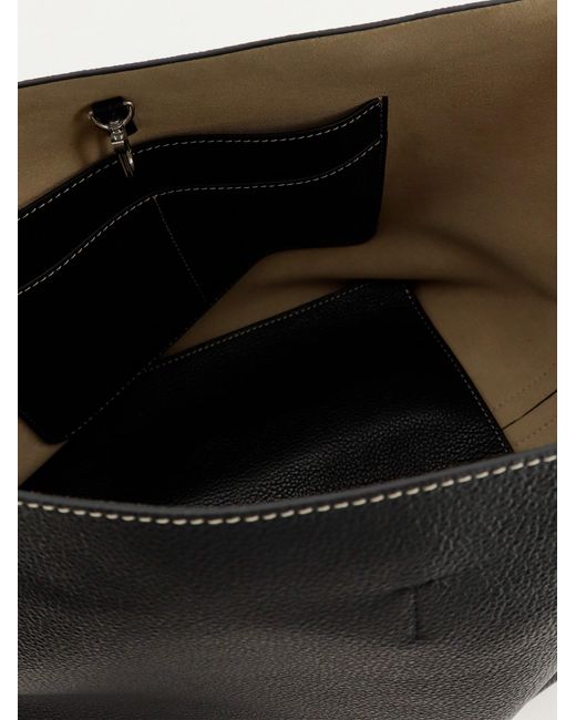 Totême  Black Medium Belted Hammered Leather Shouder Bag