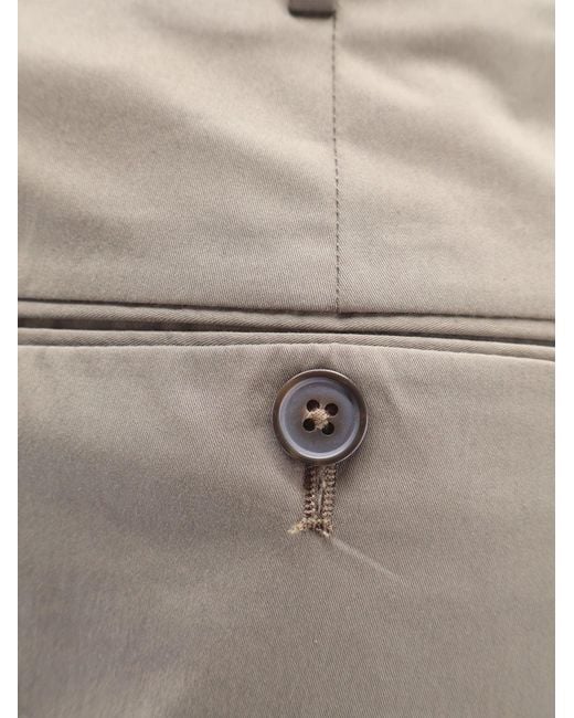 PT Torino Gray Reworked Michael Cotton Blend Trousers for men