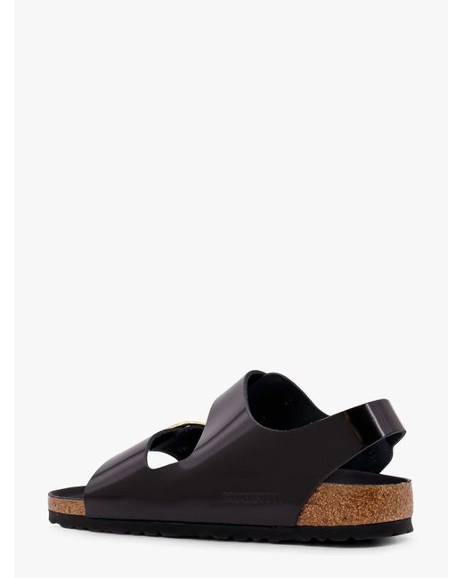 Birkenstock White Milano Big Buckle Patent Leather Sandals