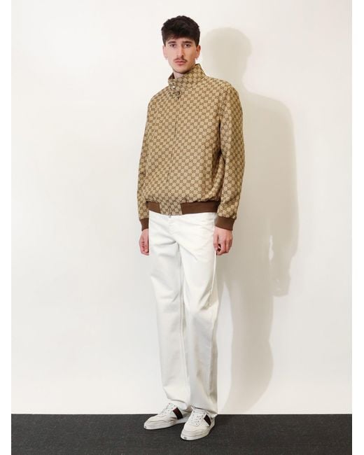 Gucci Natural Gg Fabric Jacket for men
