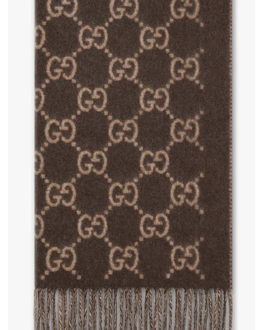 Sciarpa Gg di Gucci in Brown da Uomo
