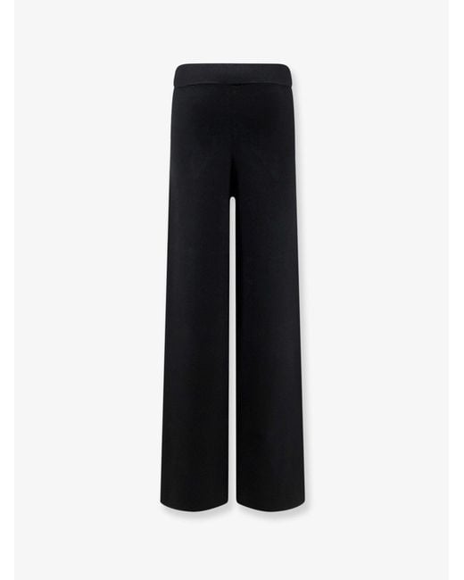 Hevò Black Viscose Blend Trousers