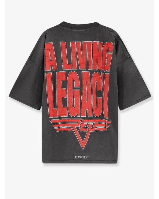 Represent Red Living Legacy Reversible Organic Cotton And Hemp T-Shirt for men