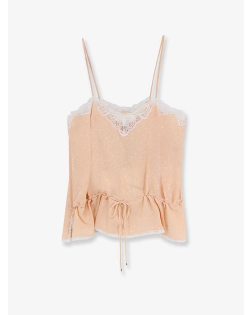 Chloé White Printed Silk Top