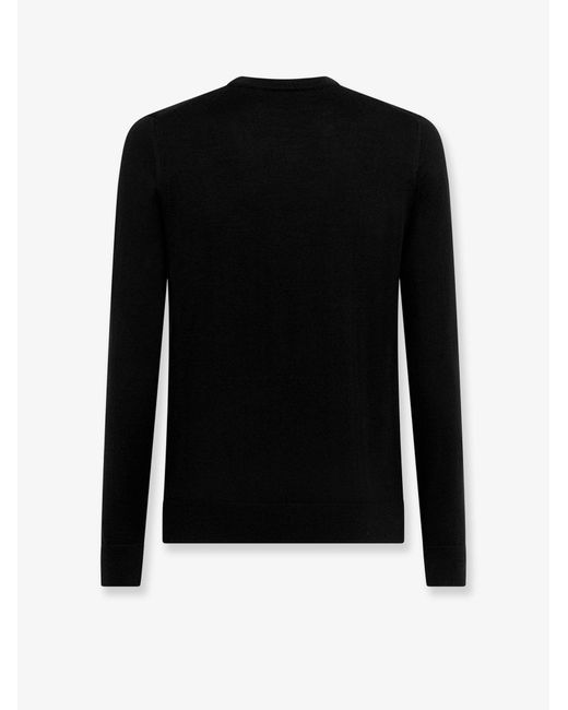 Alpha Studio Black Wool Sweater for men