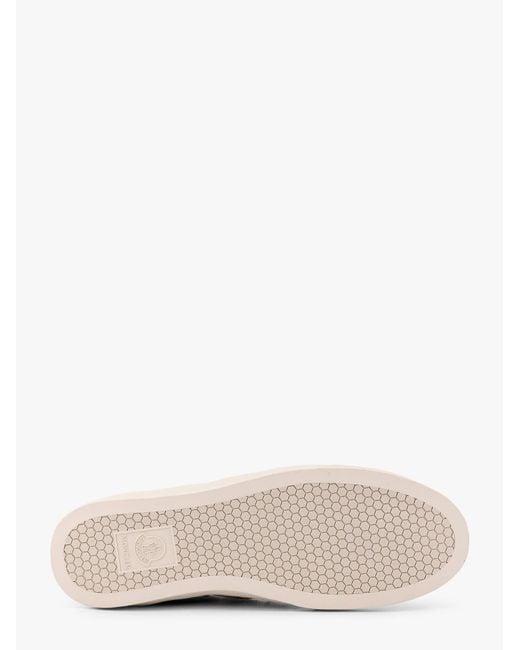 Moncler White Low-Top Leather Sneakers for men