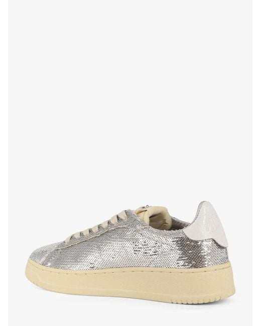 Autry White Dallas Sneakers With Sequins