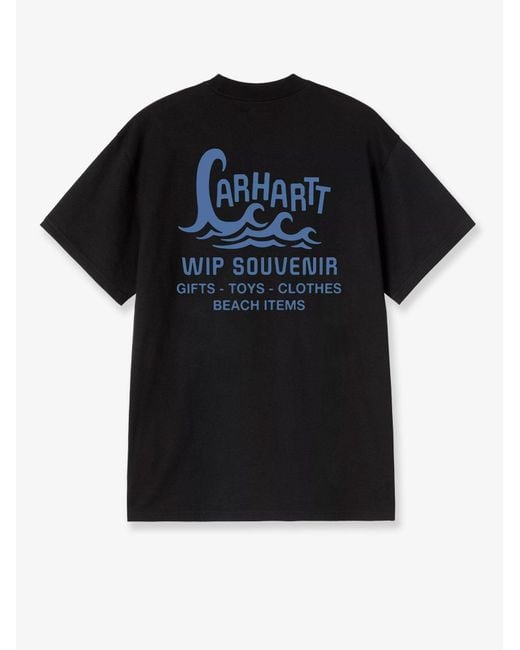 Carhartt Black S/S Waves Cotton T-Shirt for men