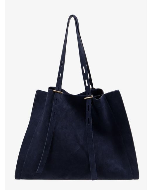 MINOBOSSI Blue Paula Suede Shoulder Bag
