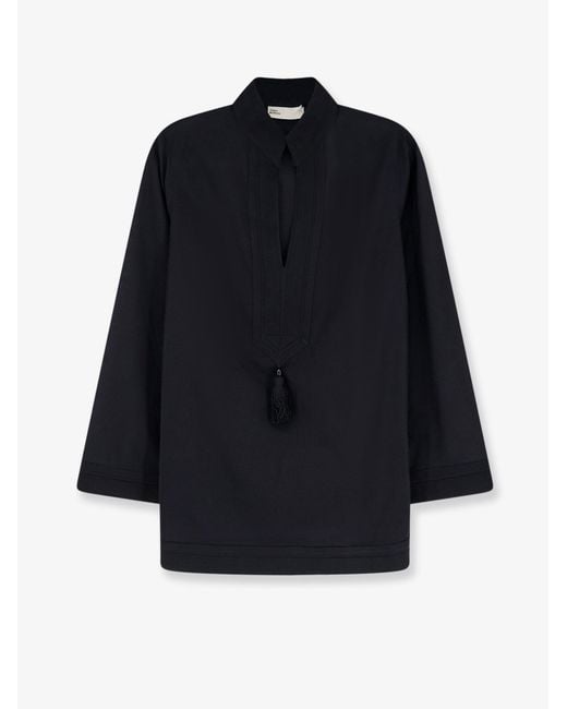 Tory Burch Blue Tory Tunic Cotton Shirt