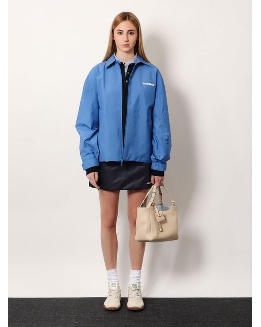 Miu Miu Blue Technical Fabric Jacket