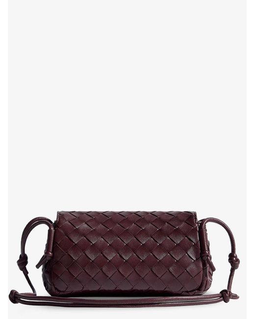 Bottega Veneta Brown Notturno Clutch Bag With Leather Crossbody Bag
