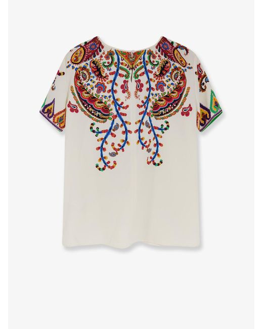 Etro White Silk Top