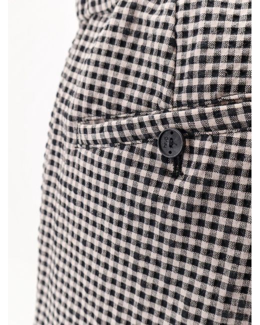 Hevò Gray Torre Lapillo Checked Shorts for men