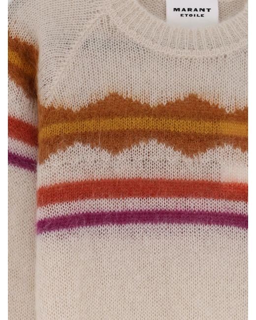 Isabel Marant White Monette Mohair And Cashmere Blend Sweater