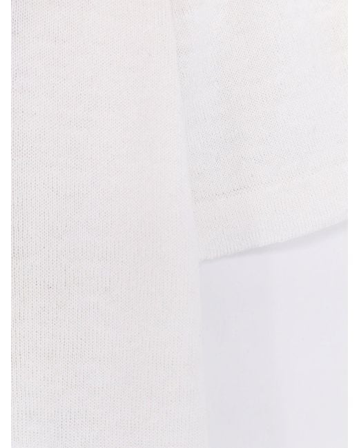 Alpha Studio White Cotton Polo Shirt for men