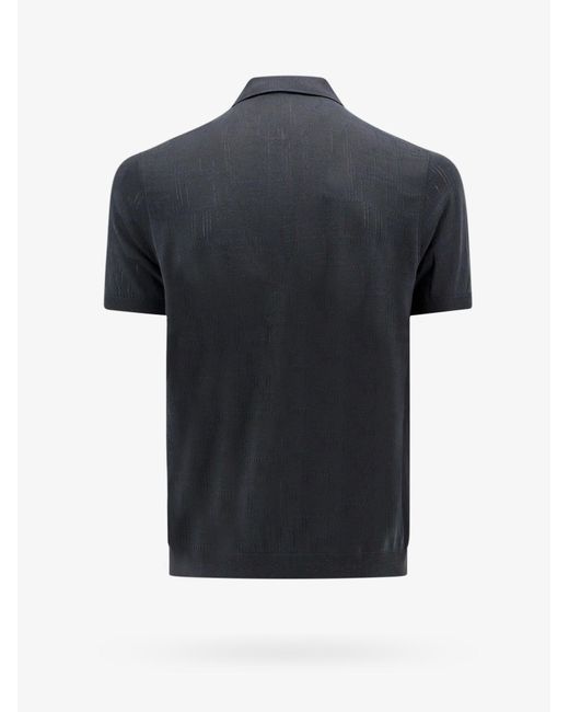 Corneliani Black Polo Shirt for men