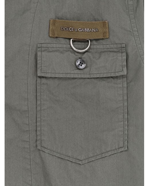 Dolce & Gabbana Gray Shirts Cotone for men