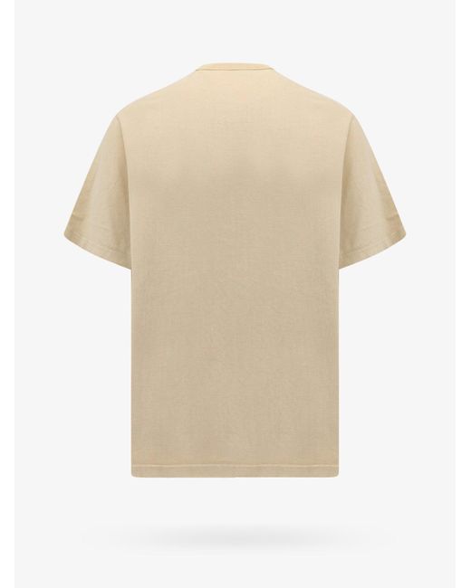 Fendi Natural Crew Neck Regular Fit Cotton T-shirts for men