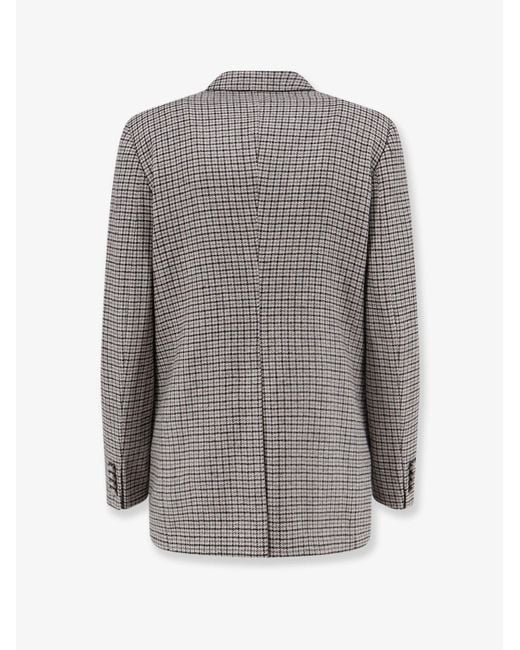 Tagliatore Gray Jasmine Pied-De-Poule Wool Blend Blazer
