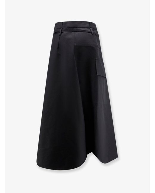 Bottega Veneta Black Compact Cotton Canvas Skirt