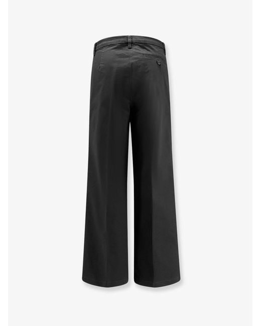 Aspesi Black Stretch Cotton Trousers