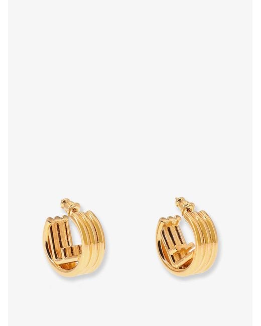 F Is Earrings-Donna di Fendi in Metallic